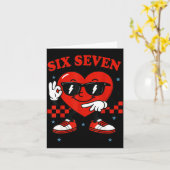 Hugvyn Six Seven Heart 6 7 Meme Boy Girl Funny Val Karte (Gelbe Blume)