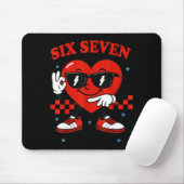 Hugvyn Six Seven Heart 6 7 Meme Boy Girl Funny Val Mousepad (Mit Mouse)