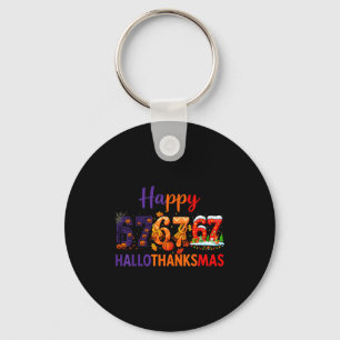 Hugvyn Six Seven Meme 67 Hallothanksmas Halloween  Schlüsselanhänger