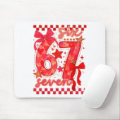 Hugvyn Six Seven Valentine 6 7 Meme Checkered Coqu Mousepad (Mit Mouse)