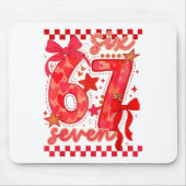 Hugvyn Six Seven Valentine 6 7 Meme Checkered Coqu Mousepad (Vorne)