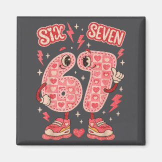 Hugvyn Six Seven Valentine Love 67 Preppy Coquette Magnet