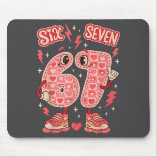 Hugvyn Six Seven Valentine Love 67 Preppy Coquette Mousepad