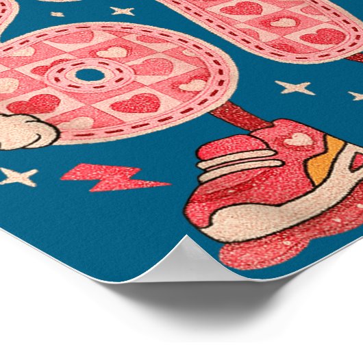 Hugvyn Six Seven Valentine Love 67 Preppy Coquette Poster (Ecke)