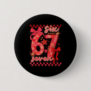 Hugvyn Six Seven Valentinstag 6 7 Meme Kariert Kok Button