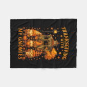 Hugvyn Thanksgiving With My Gnomies Fall Autumn Gn Fleecedecke (Vorderseite (Horizontal))