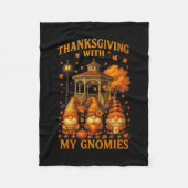 Hugvyn Thanksgiving With My Gnomies Fall Autumn Gn Fleecedecke (Vorderseite)