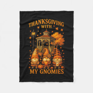 Hugvyn Thanksgiving With My Gnomies Fall Autumn Gn Fleecedecke