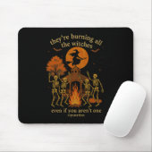 Hugvyn They're Burning All The Witches Skeleton Wi Mousepad (Mit Mouse)