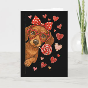 Hugvyn Valentinstag Dachshund Mama Süßer Welpe Hun Karte