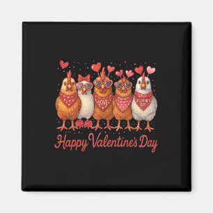 Hugvyn Valentinstag Hühnerherz Liebe Bauernhof Hen Magnet