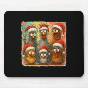 Hugvyn Weihnachten Santa Huhn Crazy Eagerlys Roos Mousepad