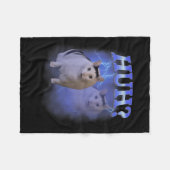 Huh Albern Cat Meme Funny Odly Bootleg spezifische Fleecedecke (Vorderseite (Horizontal))