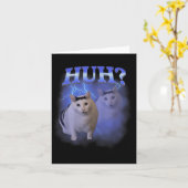 Huh Albern Cat Meme Funny Odly Bootleg spezifische Karte (Gelbe Blume)