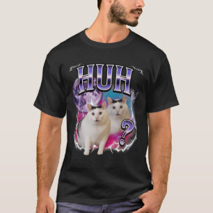 Huh Cat Chonky Meme Funny verwirrt Cat Meme Lovers T-Shirt