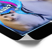 Huh Cat Funny Cat Meme Weird Cat Bootleg Poster (Ecke)