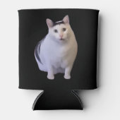 Huh Cat Meme Doppelseitiges Schwarz Dosenkühler (Vorderseite)