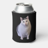 Huh Cat Meme Doppelseitiges Schwarz Dosenkühler (Kanne Rückseite)