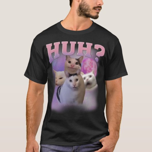 Huh Cat Meme T-Shirt (Vorderseite)
