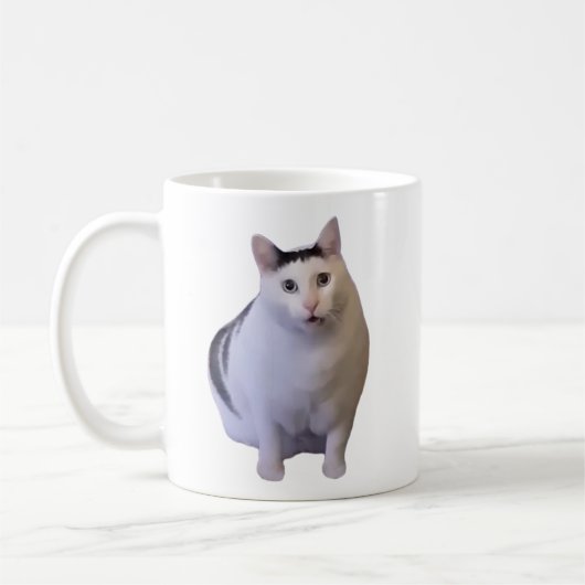Huh Cat Meme Tasse doppelseitig (Links)