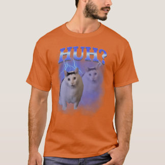 Huh Dummer Katzen-Meme Lustig Seltsam Bootleg Spez T-Shirt
