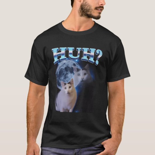 Huh Funny Dank Cat Meme Ugly Gifts Goofy Ahh Cats T-Shirt (Vorderseite)