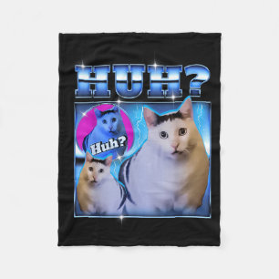 Huh Katze Lustige Katze Meme Seltsame Katze Bootle Fleecedecke