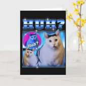 Huh Katze Lustige Katze Meme Seltsame Katze Bootle Karte (Gelbe Blume)