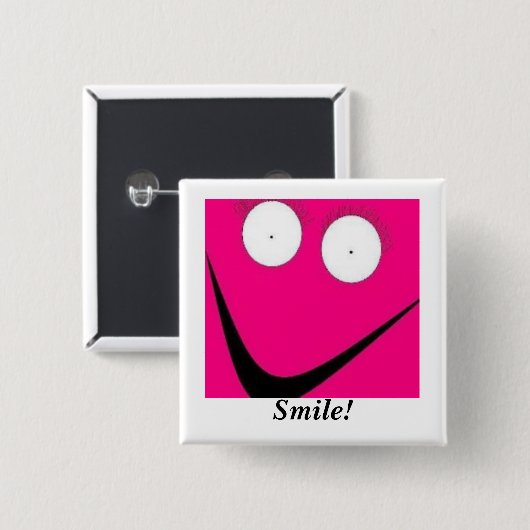HUH, Lächeln! Button (Vorne & Hinten)