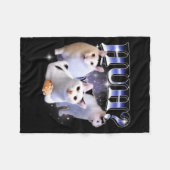 Huh Lustige Dank Katze Stud Oddly Bootleg Spezifis Fleecedecke (Vorderseite (Horizontal))