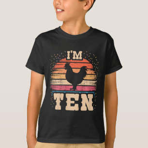 Huhn 10 Jahre alter Geburtstagsjunge Mädchen 10. H T-Shirt