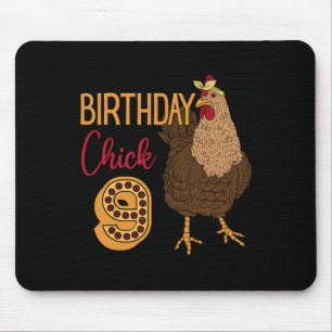 Huhn 9. Geburtstag Küken Cluck Rn Party Farm Rny Mousepad
