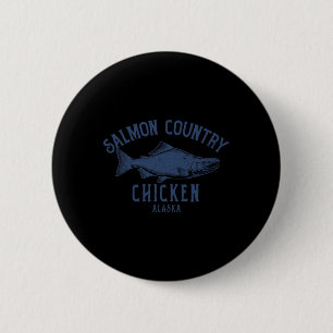 Huhn Alaska Lachs Land Küsten Natur Desig Button
