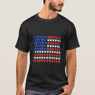 Huhn Amerikanische Flagge Hühner Bauernhof Landwir T-Shirt