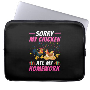 Huhn Art Mein Huhn Hat Meine Hausaufgaben Gegessen Laptopschutzhülle