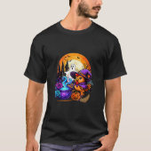 Huhn As Hexe Horror Boo Ghost Halloween Funny T-Shirt (Vorderseite)
