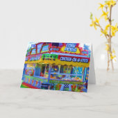 Huhn auf einem Stock in Indiana-Staat angemessen Karte (Gelbe Blume)