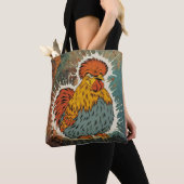 Huhn auf Farben Tasche (Von Nahem)