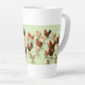 Huhn auf hellgrünem Hintergrund Milchtasse (Rechte Ecke)