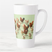 Huhn auf hellgrünem Hintergrund Milchtasse (Rechts)