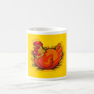 Huhn auf Nest Helle Farmhof-Henne Kaffeetasse
