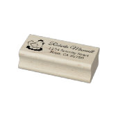 Huhn auf Nest mit Rücksendeadresse-Eiern Gummistempel (Stempel)
