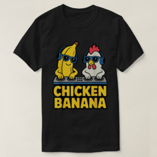 Huhn-Banane-Lustiges-DJ-Meme-Design T-Shirt