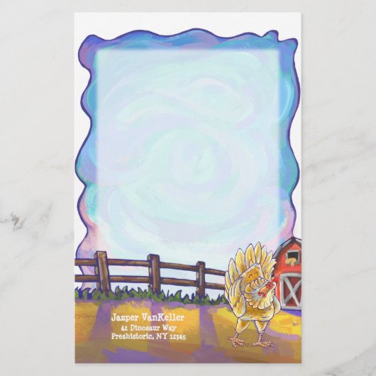 Huhn-Briefpapier Briefpapier (Vorderseite)