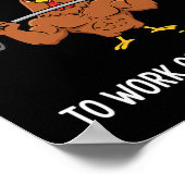 Huhn, Buff Hahn Gym Witz, der den Schnabel trifft Poster (Ecke)