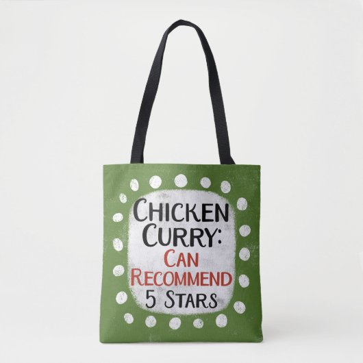 Huhn Curry Review 5 Stars Tote Bag Tasche (Vorderseite)