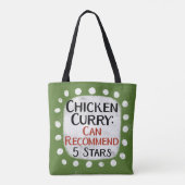 Huhn Curry Review 5 Stars Tote Bag Tasche (Rückseite)
