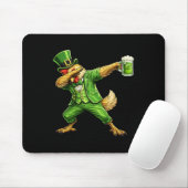 Huhn Dabbing St. Patrick's Bier Shamrock Irisches  Mousepad (Mit Mouse)