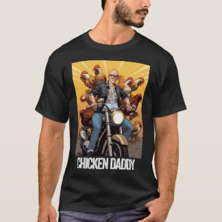 Huhn Daddy Hühnchen Vater Bauer Geflügel Vater T-Shirt