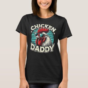 Huhn Daddy mit Sonnenbrille, Funny Rooster Farm T-Shirt